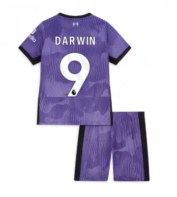 Liverpool Darwin Nunez #9 Tredje Tröja Barn 2023-24 Kortärmad (+ Korta byxor)