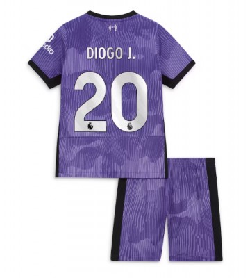 Liverpool Diogo Jota #20 Tredje Tröja Barn 2023-24 Kortärmad (+ Korta byxor)