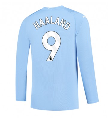 Manchester City Erling Haaland #9 Hemmatröja 2023-24 Långärmad