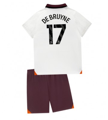 Manchester City Kevin De Bruyne #17 Bortatröja Barn 2023-24 Kortärmad (+ Korta byxor)