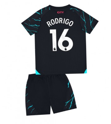 Manchester City Rodri Hernandez #16 Tredje Tröja Barn 2023-24 Kortärmad (+ Korta byxor)