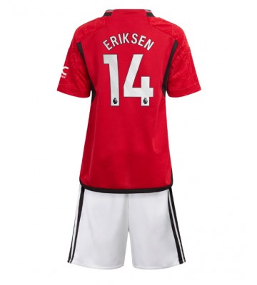 Manchester United Christian Eriksen #14 Hemmatröja Barn 2023-24 Kortärmad (+ Korta byxor)