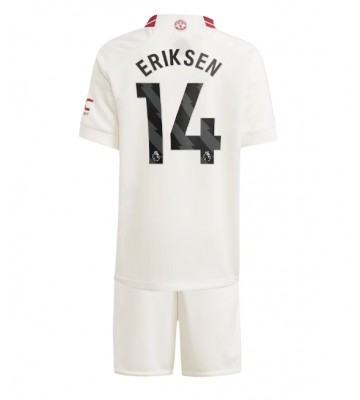 Manchester United Christian Eriksen #14 Tredje Tröja Barn 2023-24 Kortärmad (+ Korta byxor)