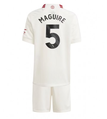 Manchester United Harry Maguire #5 Tredje Tröja Barn 2023-24 Kortärmad (+ Korta byxor)