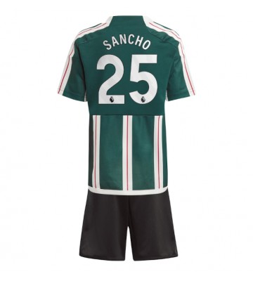 Manchester United Jadon Sancho #25 Bortatröja Barn 2023-24 Kortärmad (+ Korta byxor)