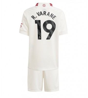 Manchester United Raphael Varane #19 Tredje Tröja Barn 2023-24 Kortärmad (+ Korta byxor)