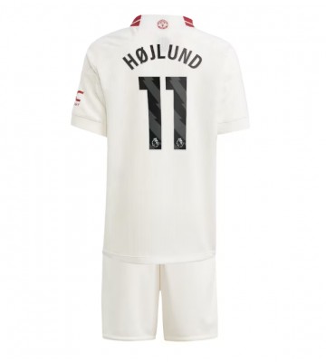 Manchester United Rasmus Hojlund #11 Tredje Tröja Barn 2023-24 Kortärmad (+ Korta byxor)