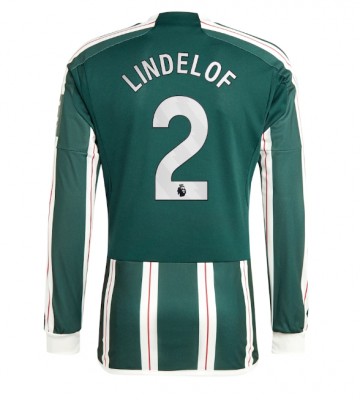 Manchester United Victor Lindelof #2 Bortatröja 2023-24 Långärmad