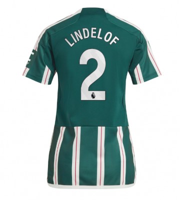 Manchester United Victor Lindelof #2 Bortatröja Dam 2023-24 Kortärmad
