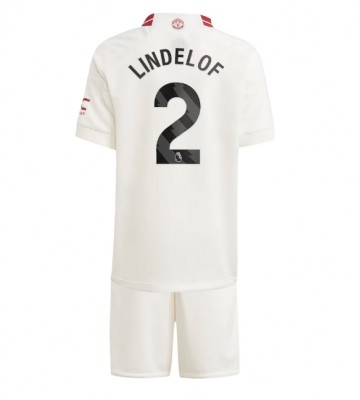 Manchester United Victor Lindelof #2 Tredje Tröja Barn 2023-24 Kortärmad (+ Korta byxor)