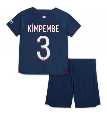 Paris Saint-Germain Presnel Kimpembe #3 Hemmatröja Barn 2023-24 Kortärmad (+ Korta byxor)