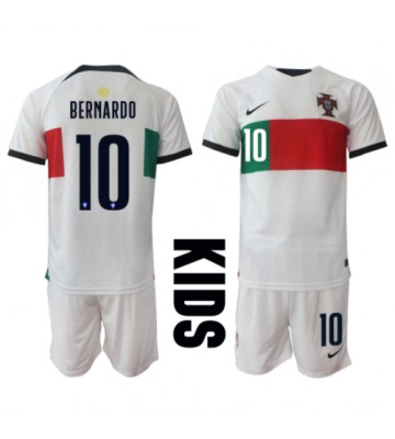 Portugal Bernardo Silva #10 Bortatröja Barn VM 2022 Kortärmad (+ Korta byxor)