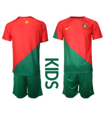 Portugal Hemmatröja Barn VM 2022 Kortärmad (+ Korta byxor)