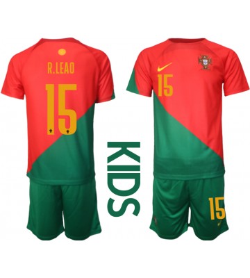 Portugal Rafael Leao #15 Hemmatröja Barn VM 2022 Kortärmad (+ Korta byxor)