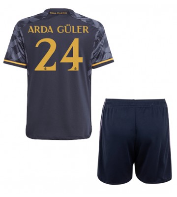 Real Madrid Arda Guler #24 Bortatröja Barn 2023-24 Kortärmad (+ Korta byxor)