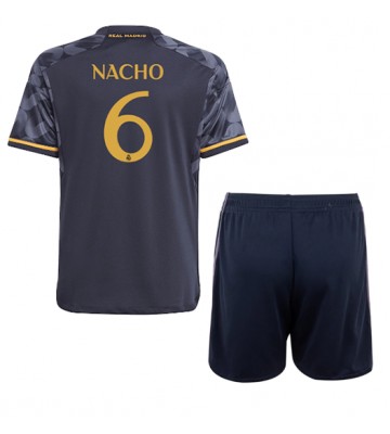 Real Madrid Nacho #6 Bortatröja Barn 2023-24 Kortärmad (+ Korta byxor)