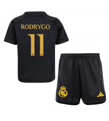 Real Madrid Rodrygo Goes #11 Tredje Tröja Barn 2023-24 Kortärmad (+ Korta byxor)