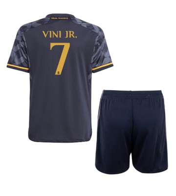 Real Madrid Vinicius Junior #7 Bortatröja Barn 2023-24 Kortärmad (+ Korta byxor)