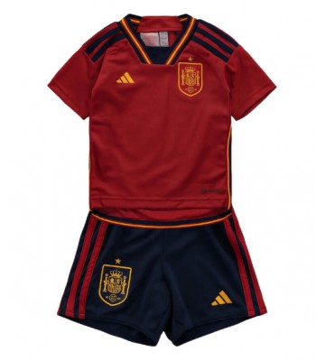 Spanien Hemmatröja Barn VM 2022 Kortärmad (+ Korta byxor)