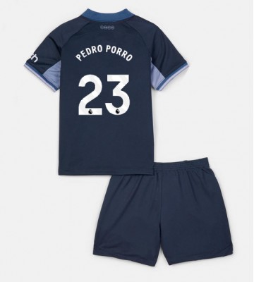 Tottenham Hotspur Pedro Porro #23 Bortatröja Barn 2023-24 Kortärmad (+ Korta byxor)