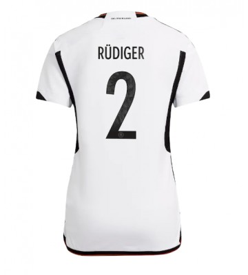 Tyskland Antonio Rudiger #2 Hemmatröja Dam VM 2022 Kortärmad