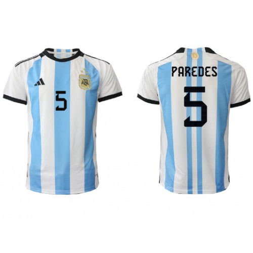 Argentina Leandro Paredes #5 Hemmatröja VM 2022 Kortärmad
