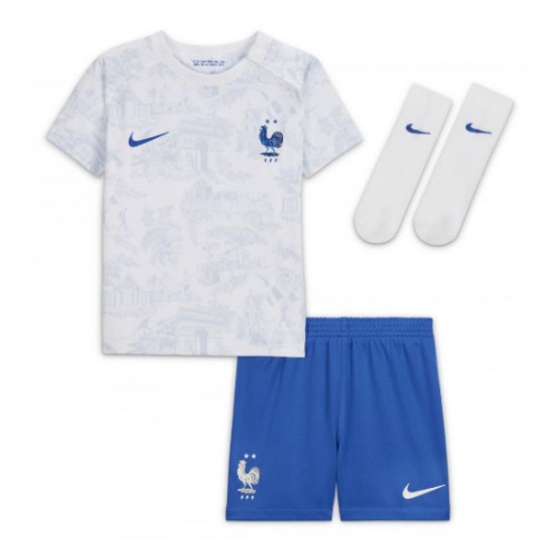 Frankrike Theo Hernandez #22 Bortatröja Barn VM 2022 Kortärmad (+ Korta byxor)