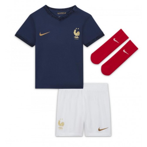 Frankrike William Saliba #17 Hemmatröja Barn VM 2022 Kortärmad (+ Korta byxor)