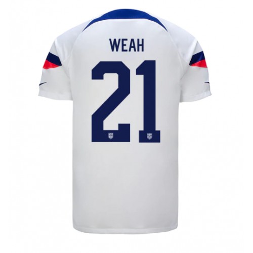 Förenta staterna Timothy Weah #21 Hemmatröja VM 2022 Kortärmad