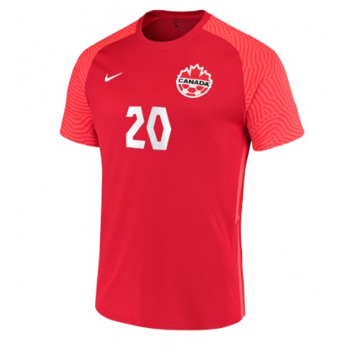 Kanada Jonathan David #20 Hemmatröja VM 2022 Kortärmad