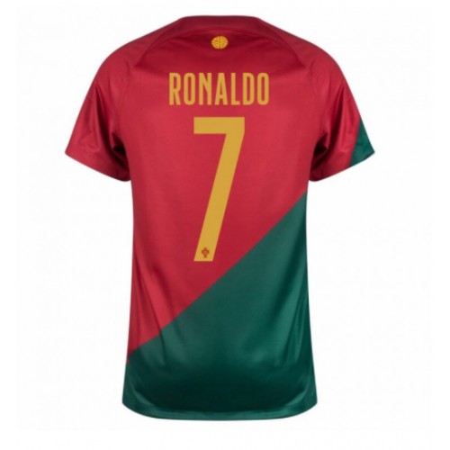 Portugal Cristiano Ronaldo #7 Hemmatröja VM 2022 Kortärmad