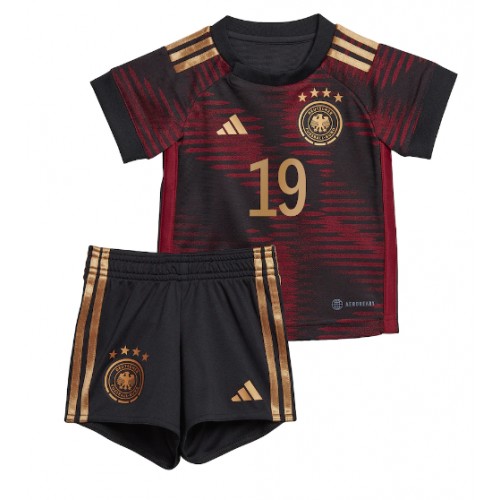 Tyskland Leroy Sane #19 Bortatröja Barn VM 2022 Kortärmad (+ Korta byxor)