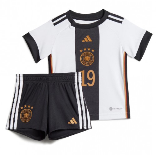 Tyskland Leroy Sane #19 Hemmatröja Barn VM 2022 Kortärmad (+ Korta byxor)
